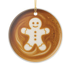 Gingerbread Latte Art Christmas Tree Ornament