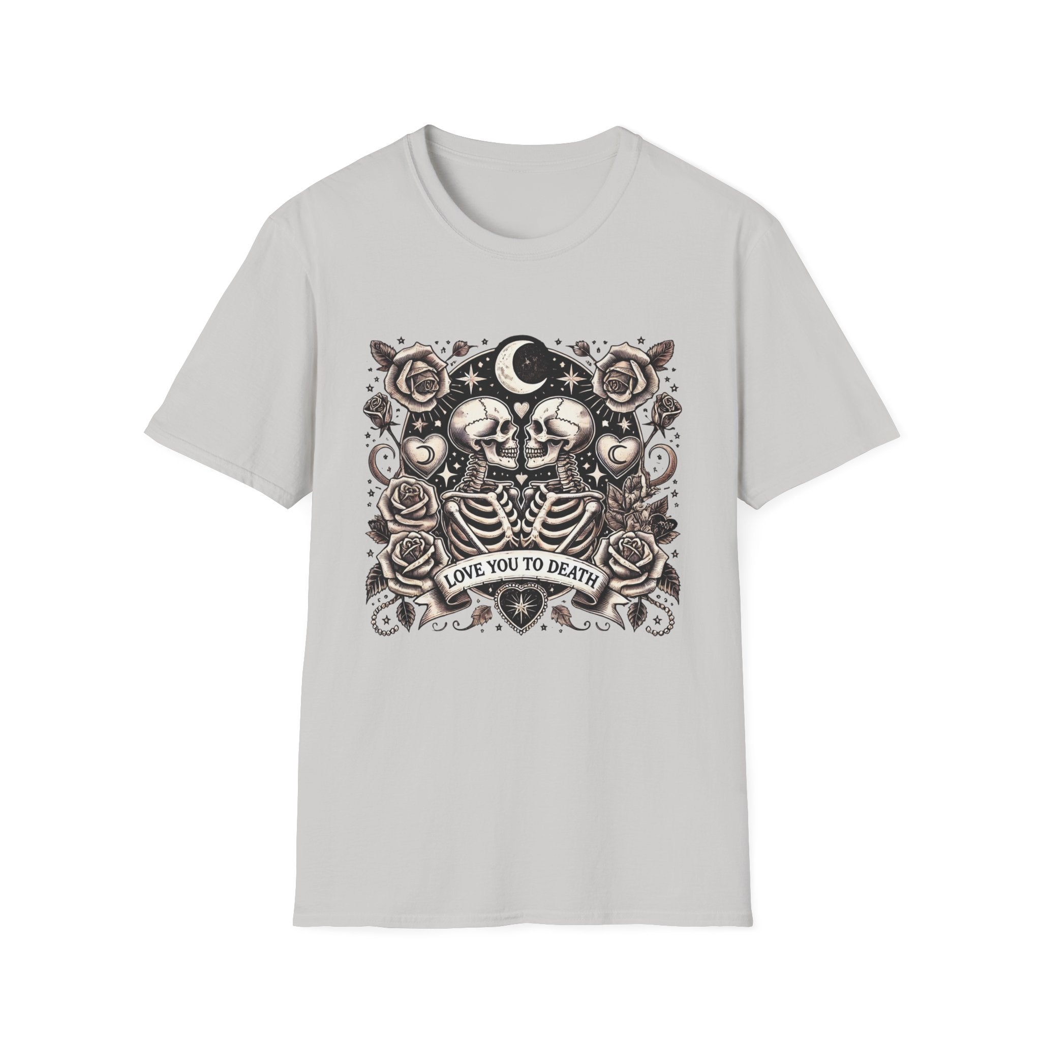 Love You To Death Skeleton Shirt – Gothic Valentine Graphic Tee