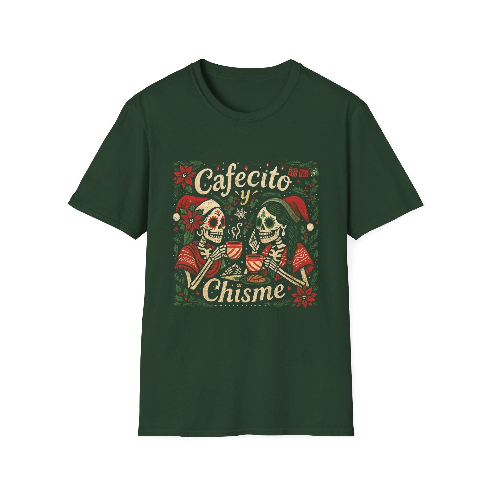 Cafecito y Chisme Mexican Christmas Tshirt