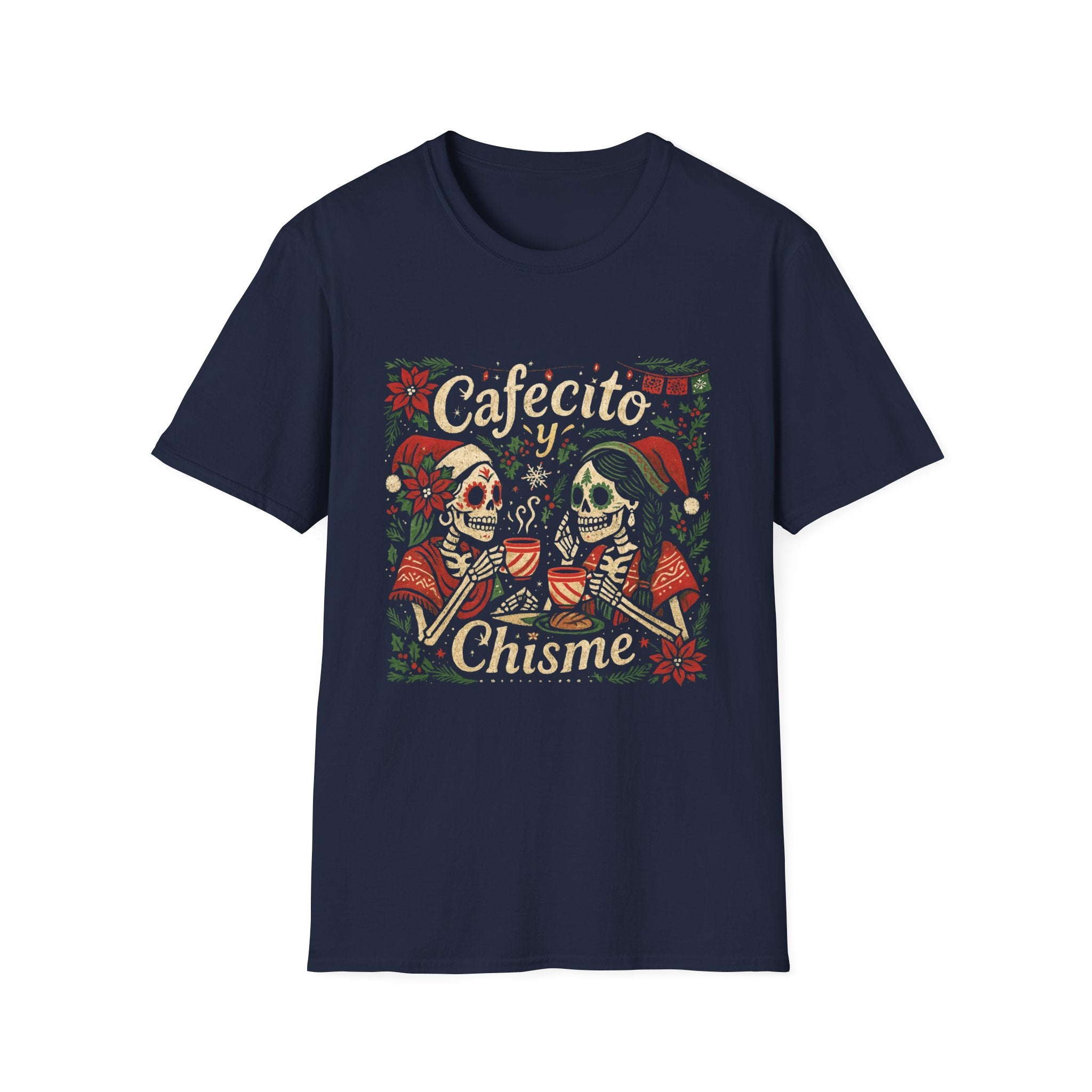 Cafecito y Chisme Mexican Christmas Tshirt