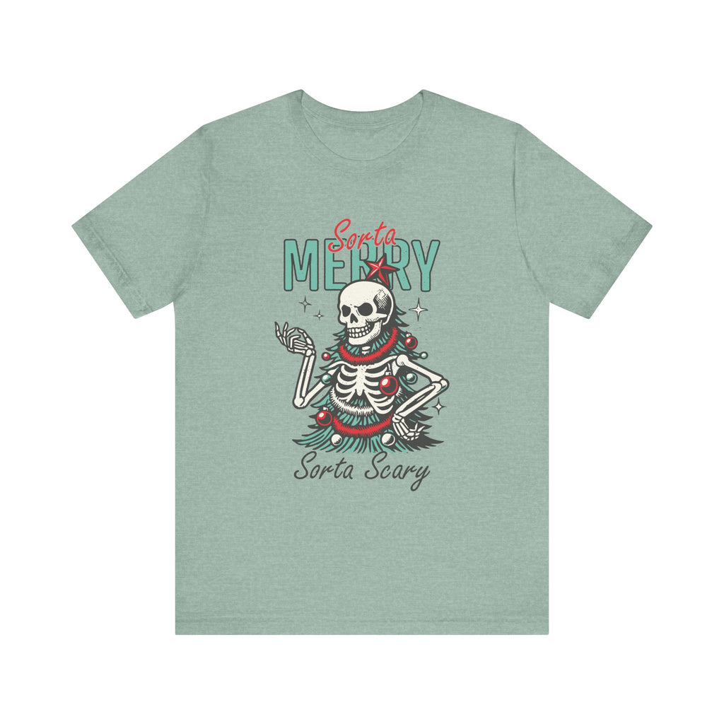Sorta Merry Sorta Scary Skeleton Christmas Shirt