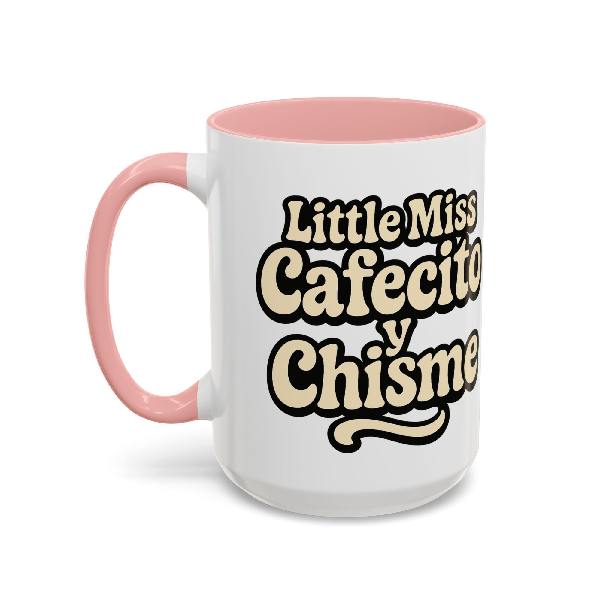 Little Miss Cafecito y Chisme Mug - 15oz, Glossy, Ceramic