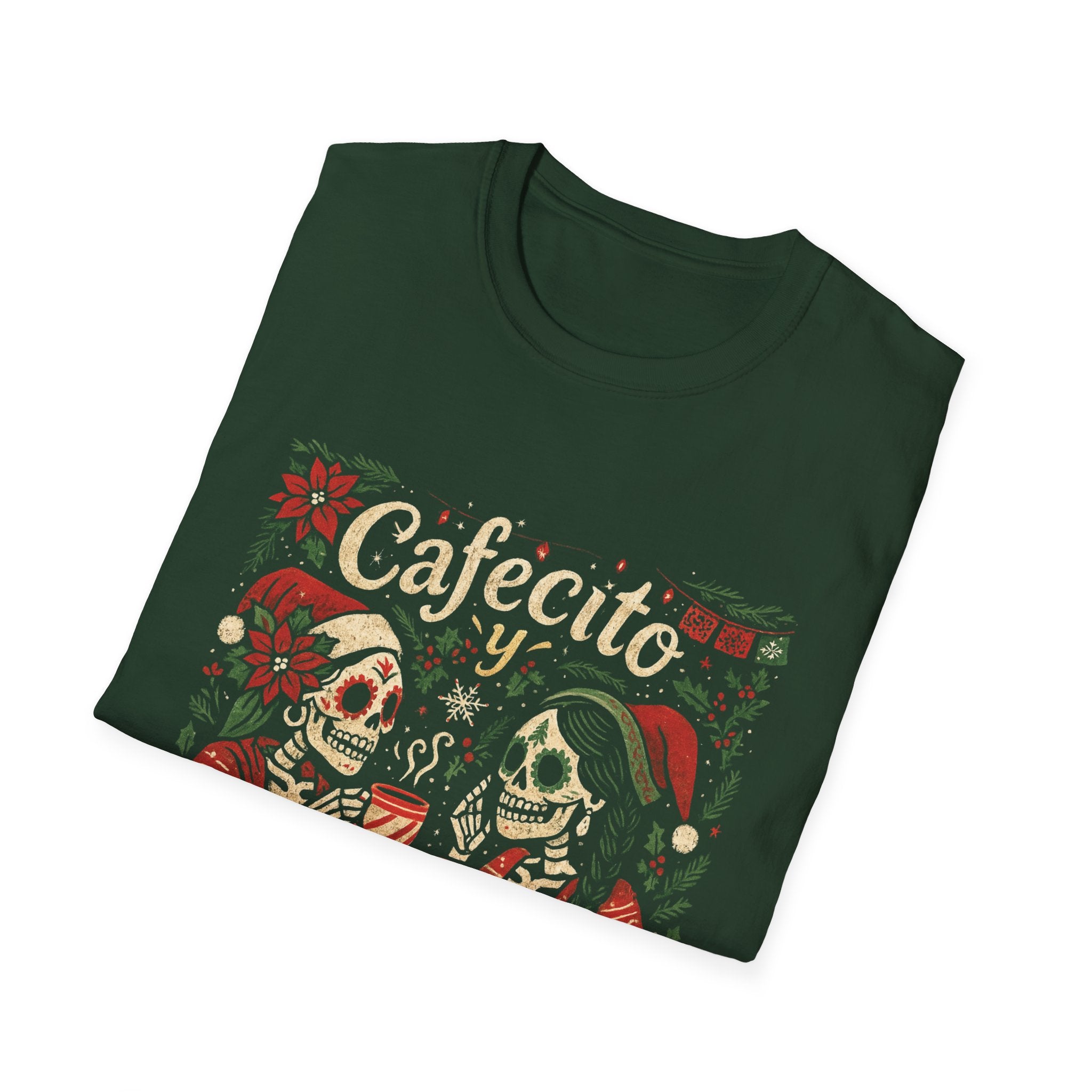 Cafecito y Chisme Mexican Christmas Tshirt