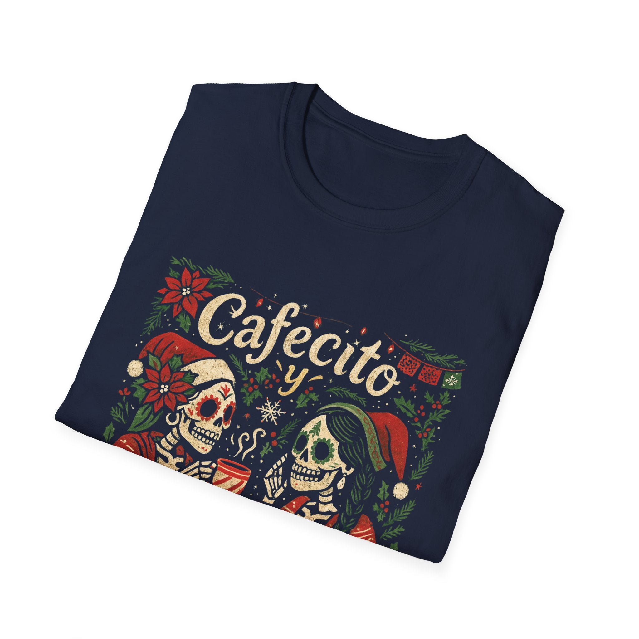 Cafecito y Chisme Mexican Christmas Tshirt