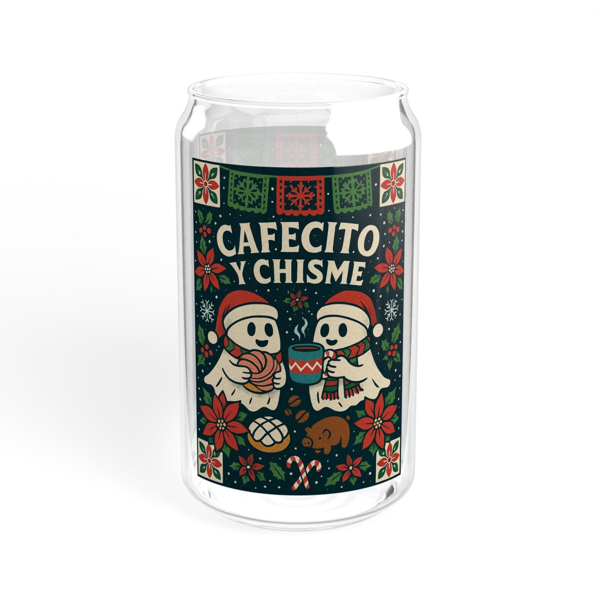 Cafecito y Chisme Mexican Talavera Style Tumbler 16 oz