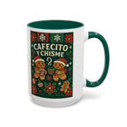 Cafecito y Chisme Mexican Style Talavera Christmas Gingerbread Mug