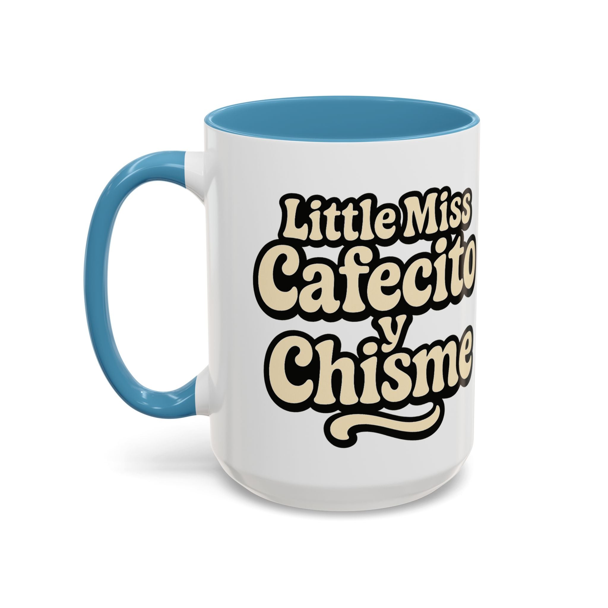 Little Miss Cafecito y Chisme Mug - 15oz, Glossy, Ceramic