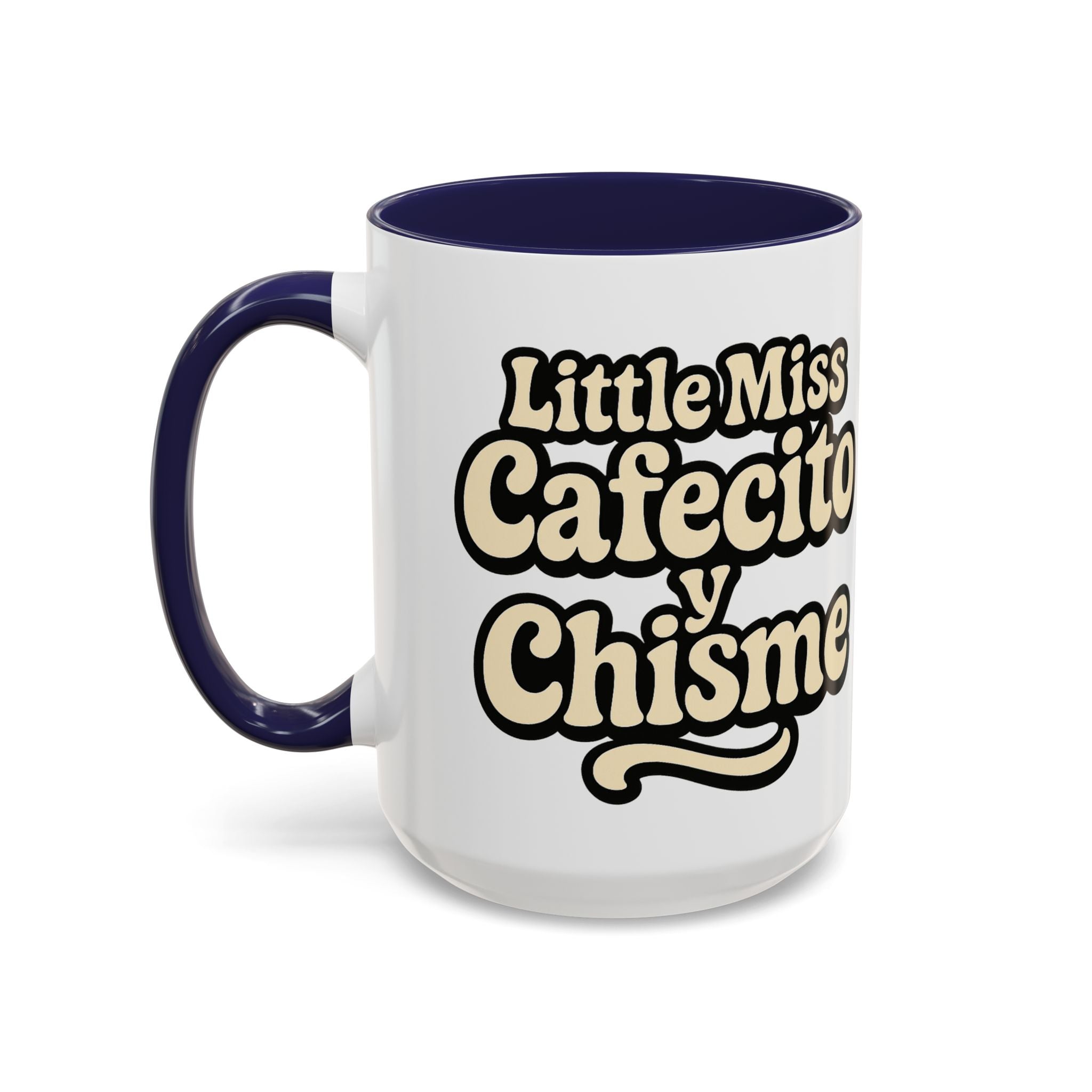 Little Miss Cafecito y Chisme Mug - 15oz, Glossy, Ceramic