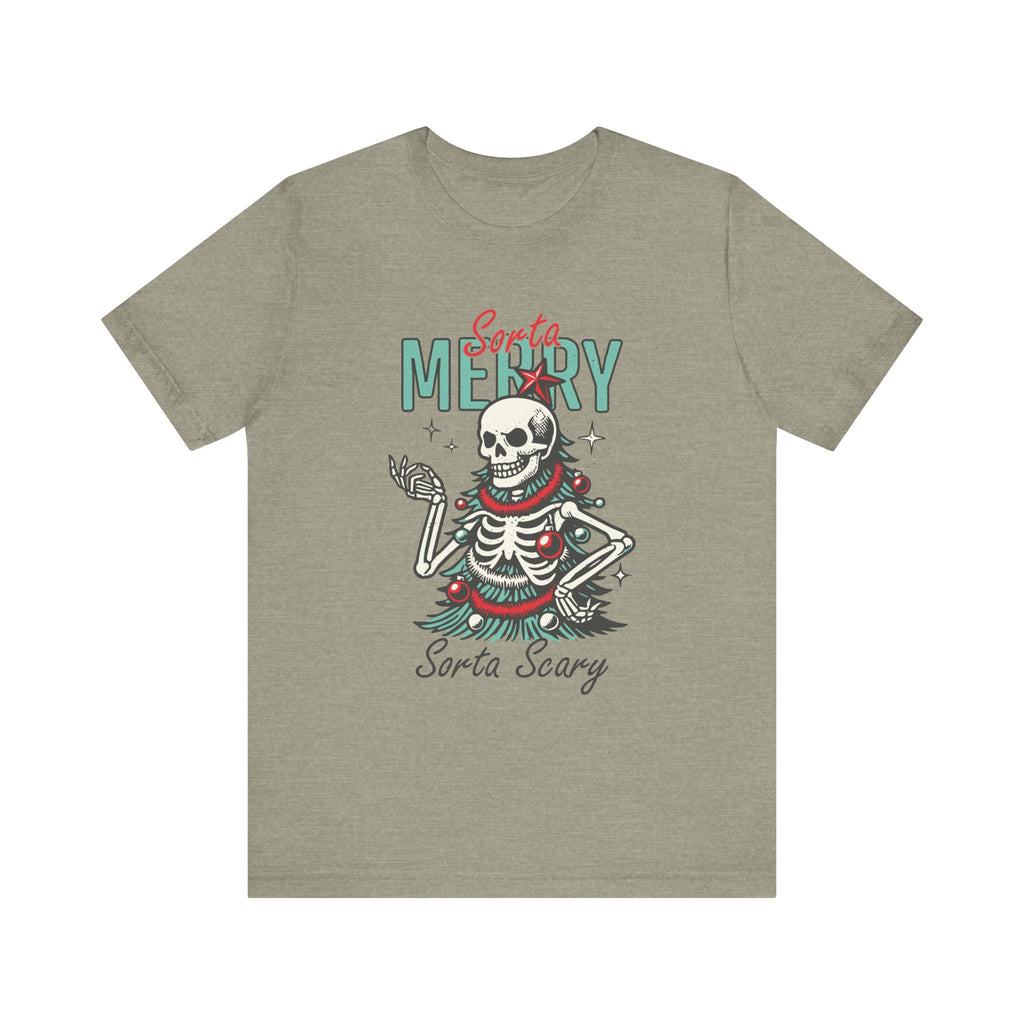 Sorta Merry Sorta Scary Skeleton Christmas Shirt