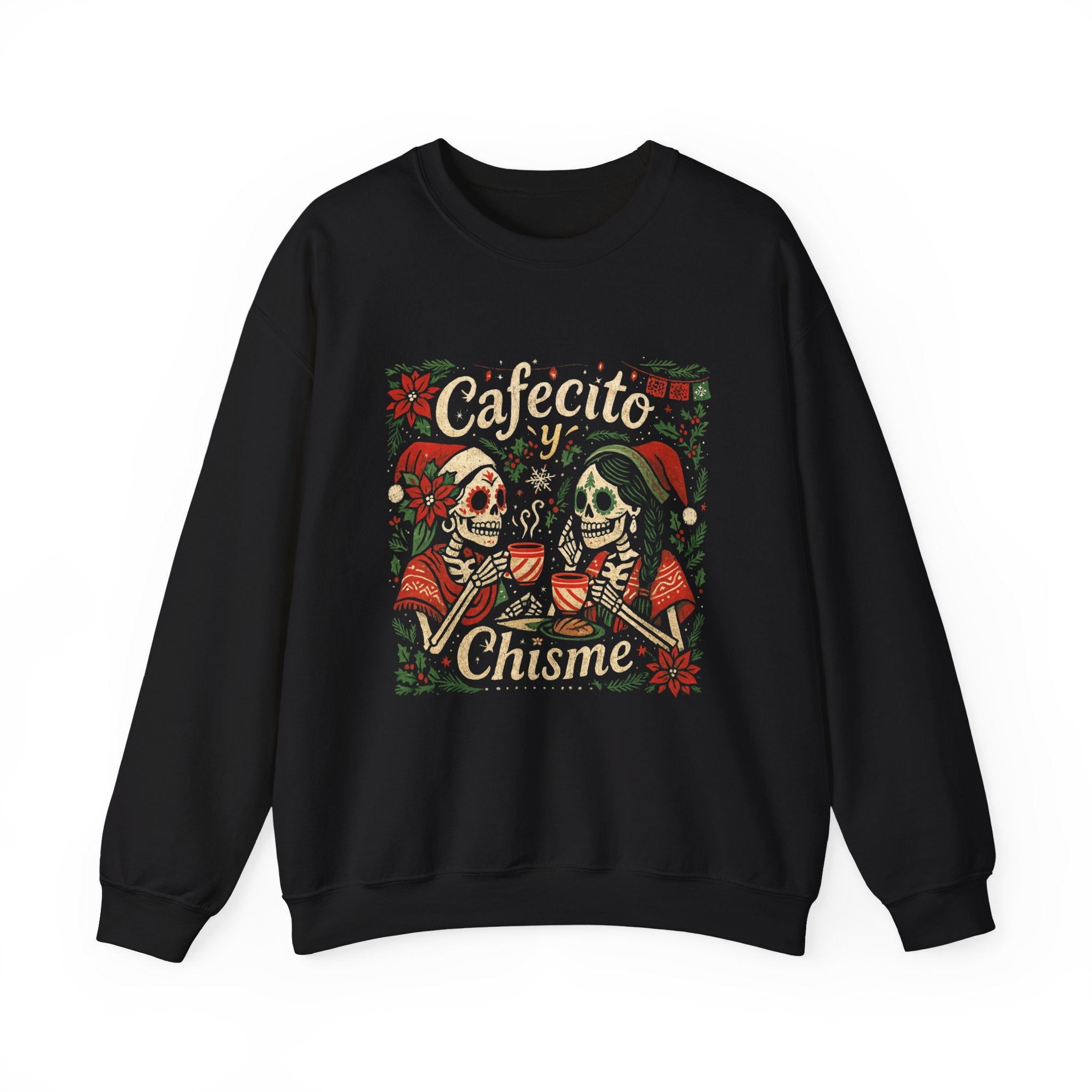 Cafecito y Chisme Mexican Christmas Sweatshirt