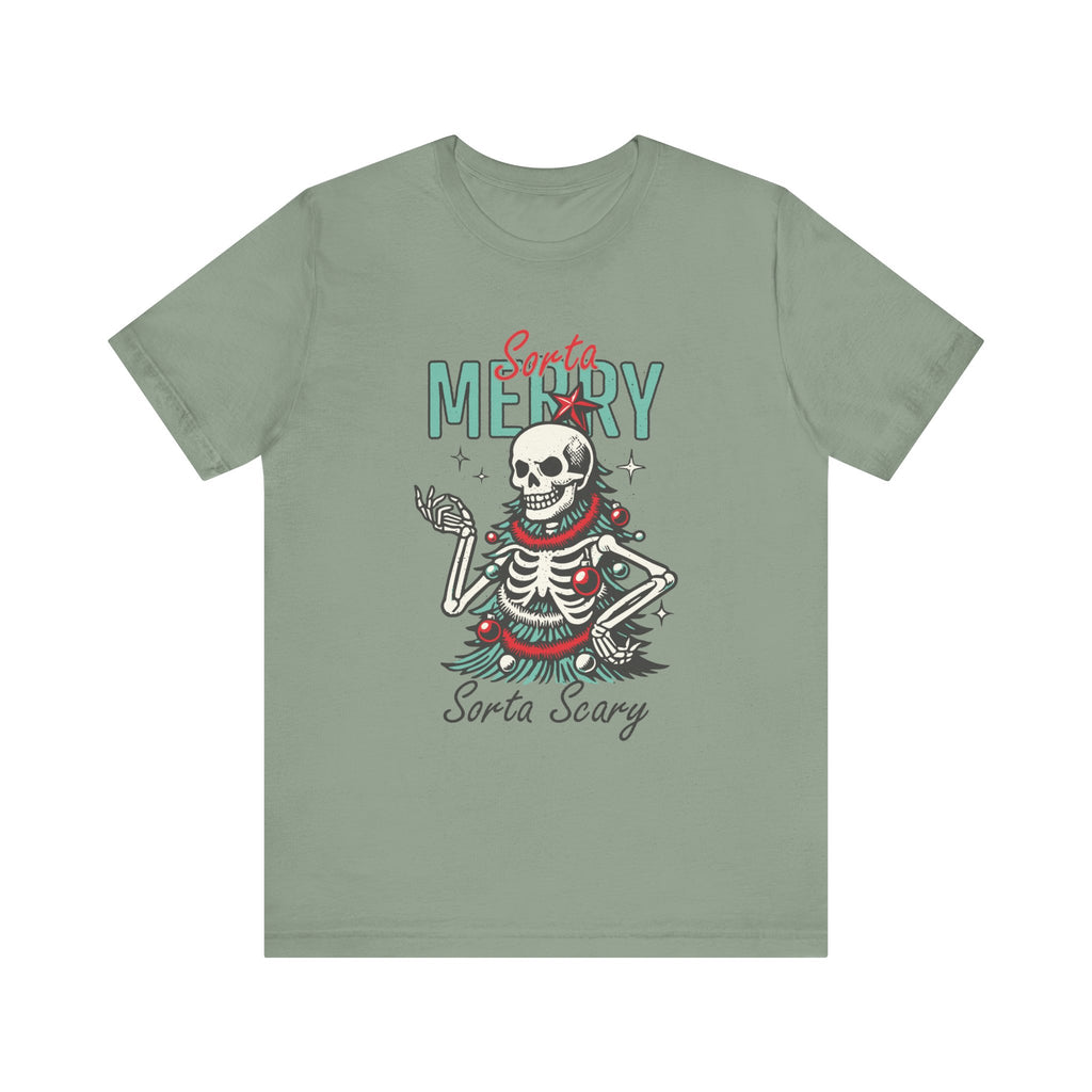 Sorta Merry Sorta Scary Skeleton Christmas Shirt