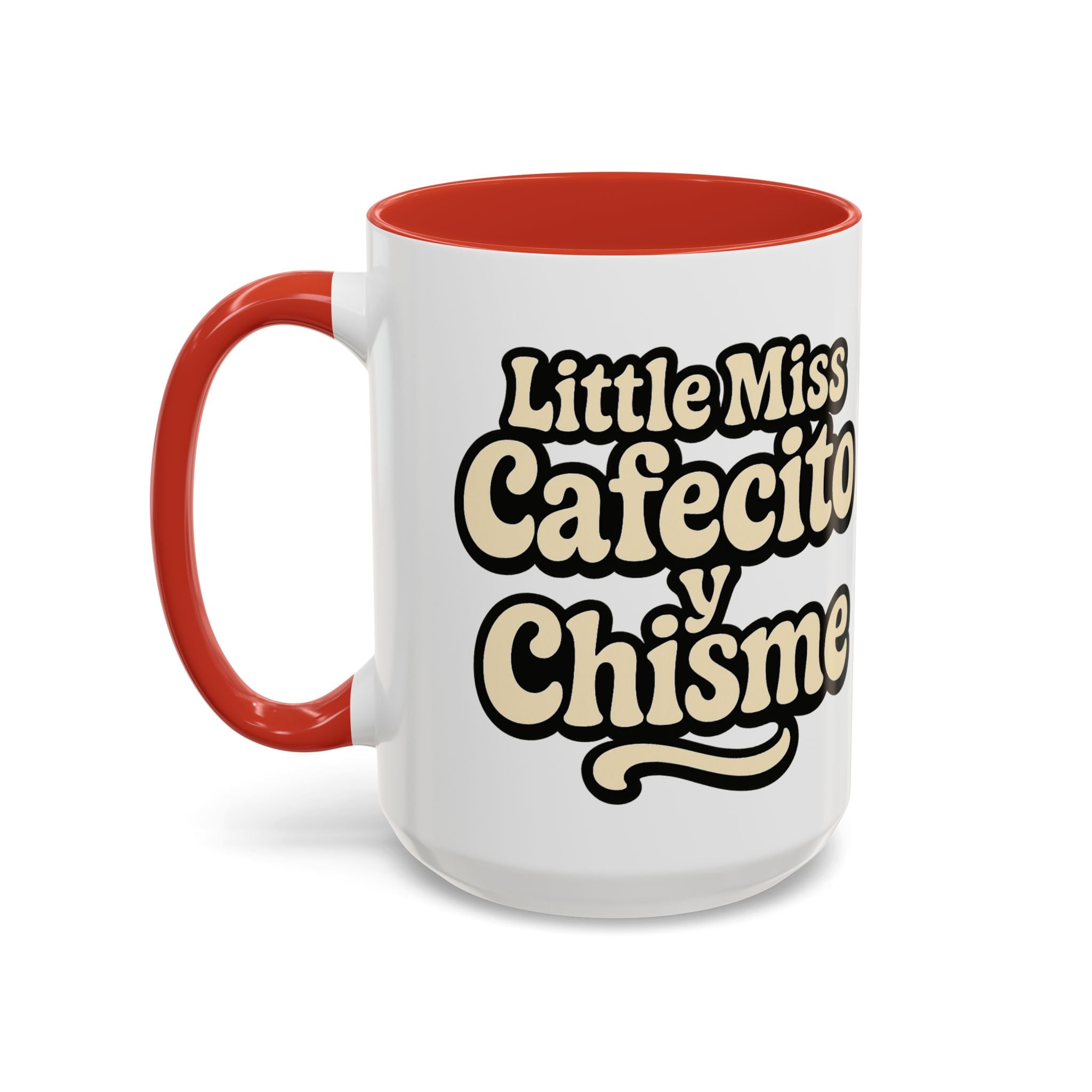 Little Miss Cafecito y Chisme Mug - 15oz, Glossy, Ceramic