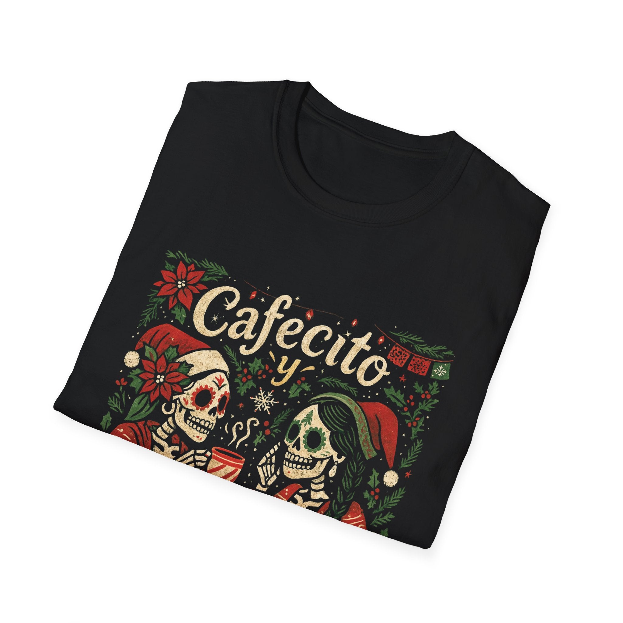 Cafecito y Chisme Mexican Christmas Tshirt