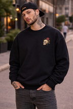 Skeleton Tarot Deadlift Crewneck Sweatshirt w/ Front & Back Print