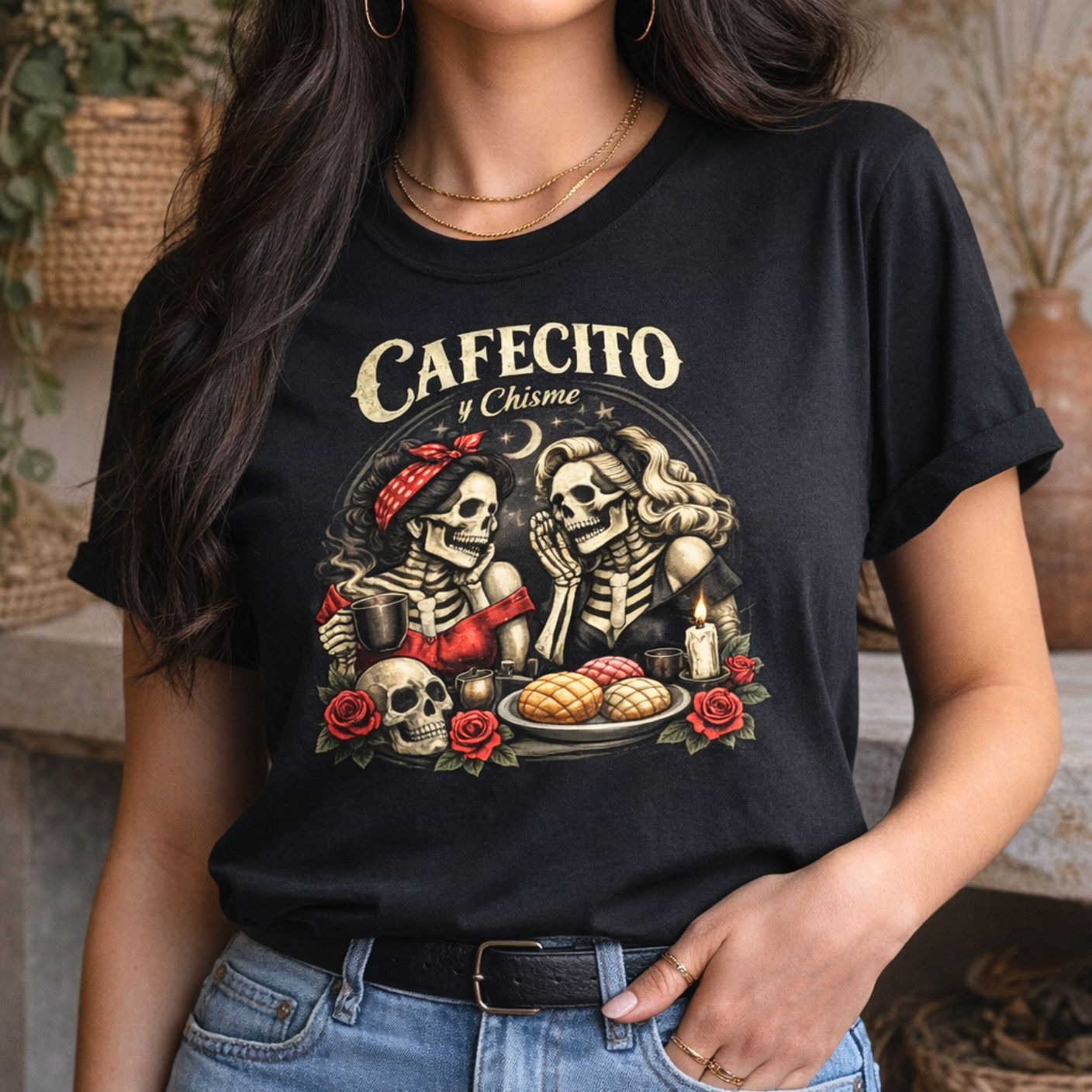 Cafecito y Chisme Graphic Tee